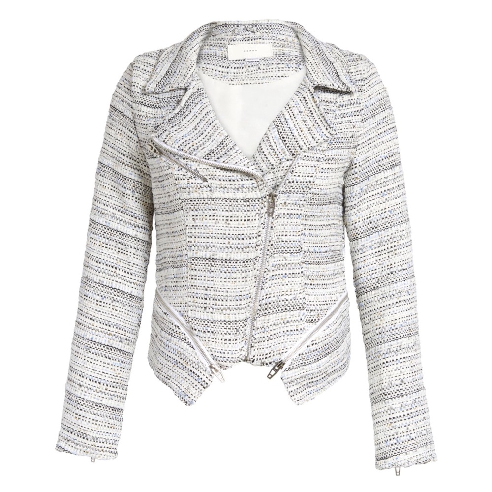 NWT BlankNYC tweed fitted zipper moto jacket